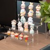 BYCY Acrylic 4-Tier Riser Display Shelf for Figurines, Desserts Holder,