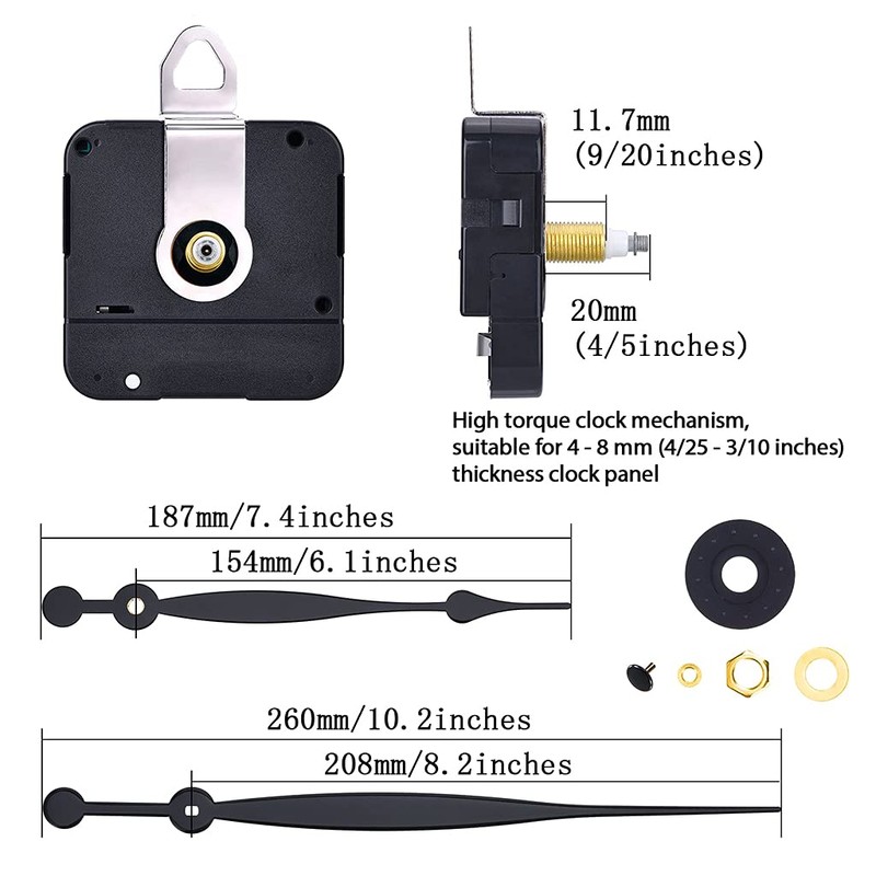 Zeizafa High Torque Silent DIY Wall Clock Quartz Movement Mechanism