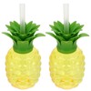 Pineapple Cups 4Pcs Pineapple Shaped Plastic Cups Reusable Drinking Mugs