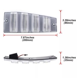 LUC Clear LED Front Side Marker Corner Signal Light For 1984-1996 Jeep Cherokee XJ