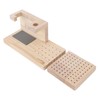Wooden Nail Drill Stand Organizer with 81 Holes Drill Bits