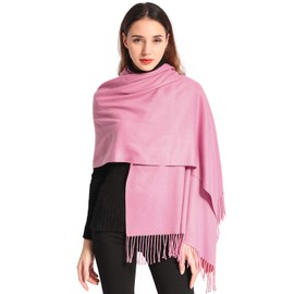 Women Soft Pashmina Scarf Large Cashmere Scarves Stylish Warm Blanket Solid Winter Shawl Elegant Wrap 78.5"x27.5" (Pink 2, Bag packing), Pink 2, 78.5"x27.5"