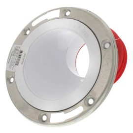 4" Inside Push Tite Offset Closet Flange w/Stainless Steel Ring, Full Flush 1-1/2" Offset