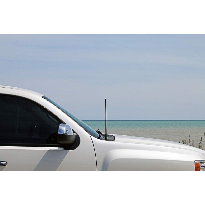 AntennaMastsRus - 7" Black Short AM/FM Antenna fits Freightliner Cascadia/Columbia/Coronado/M2
