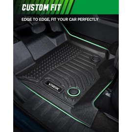 VIWIK Floor Mats for 2013-2021 Pathfinder 7 Seat/2013 Infiniti JX35/2014-2020 Infiniti QX60, 3D All Weather Floor Liners Full Set, Include 1st 2nd 3rd Row, Automotive Car Mats TPE Black