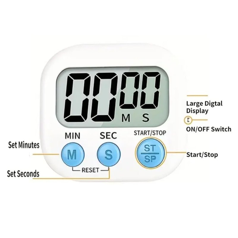 Digital Classroom Timer for Teachers, Large Display, Magnetic, 2 Pack,