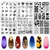 beinkmake 3Pcs Mix Design Nail Stamping Plate Nail Stamping Temeplates