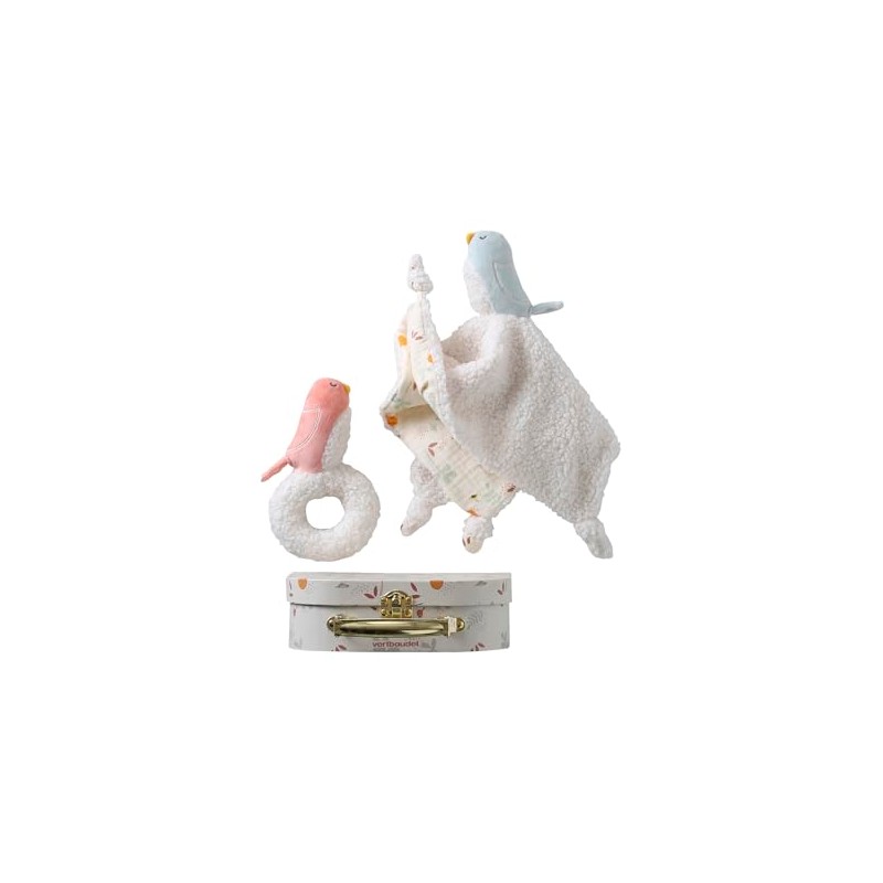 VERTBAUDET Savania Comforter and Rattle Suitcase Natural