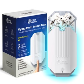 Zitto Home Flying Insect Trap Kit – Indoor Plug-in Bug Catcher with UV Light, Gnat and Mosquito Control, Fruit Fly Killer Device with Refill (Device + Refill)