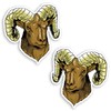 2 x 10cm Male Sheep Ram Vinyl Stickers - Aries