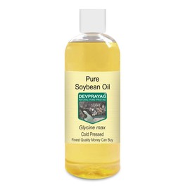 Devprayag Pure Soybean Oil (Glycine max) Natural Therapeutic Grade Cold Pressed 200ml (6.76 oz)