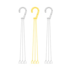 Colgadores para plantas – Paquete de 3 – Cesta de plástico para colgar flores – macetas decorativas con gancho – Colgador para macetas al aire libre