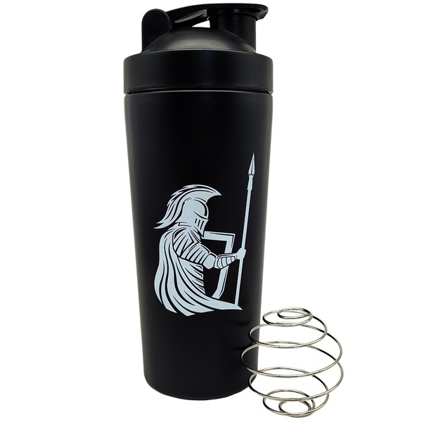 JAW REX Ancient Warriors Protein Steel Shaker (750 ml) (Black