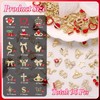 Gold Nail Charms, Cherry Crown Heart Snake Star Bow Butterfly