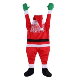 Christmas Elf Body Leg Decoration Santa Claus Elf Stole Stuffed Stuck Tree Garland Decor Legs Hanging for Xmas Holiday Christmas Tree Balcony Window Car Fireplace Ladder Ornament - L
