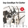 100 Pack Cable Clips, 8 mm White Flat Ethernet Wire