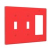 Red 3-Gang 2-Toggle 1-GFCI/Decorator Combination Light Switch Decorative Triple Combo