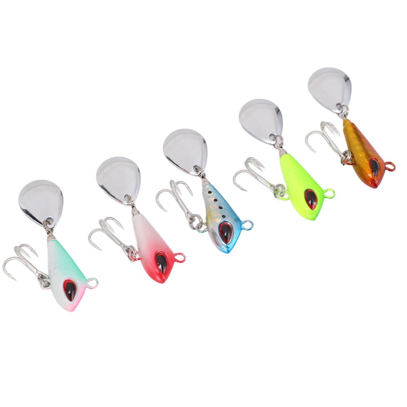 5Pcs 10g Metal Fishing Lures Baits Vib Sequins Fishing Lure