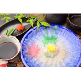 Natural Fugu Sashi, Serving 2 People, Made with Natural Common Blowfish from Setouchi, for 2 (Approx. 2.1 oz (60 g) (Includes 3 or More Bonus)