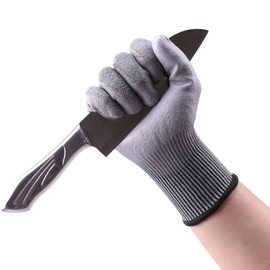 [THE BEST IN PERSONAL SECURITY PRO ART EST 1979] Level 5 Cut Resistant Gloves, XS S M L XL Palm PU Coating, Anti-Slip Gloves, Anti-Cut Gloves, Anti-Cut Gloves, Abrasion Resistant, For Work (L, 1 Pair)