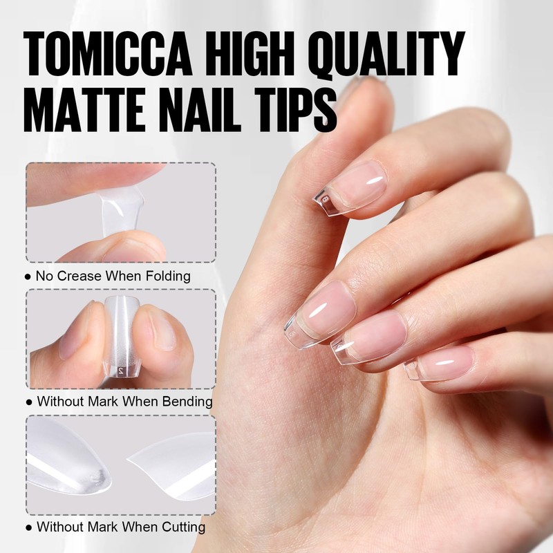 TOMICCA Nail Tips for Gel Nails with 7 g Nail