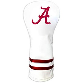 Team Golf Alabama Crimson Tide White Vintage Fairway Golf Club Headcover, Form Fitting Design, Retro Design &
