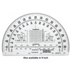 MTT PL RA 6IN Protractor with Degrees and mils, Graduated