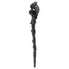 Enchanting Red-Eyed Dark Grey Raven Wand with Black Sphere -