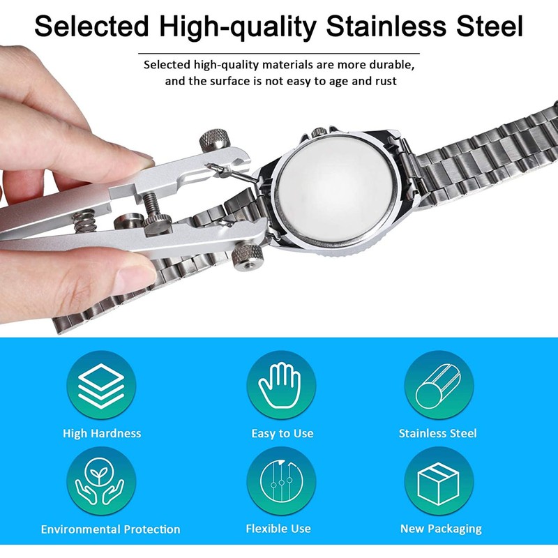 Watch Spring Bar Plier Tool 10 Tips Pins V Shaped