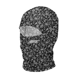 Battle Sports Performance Mask, Shiesty Mask, Tight Fitting Sports Balaclava, Black Paisley, One Size