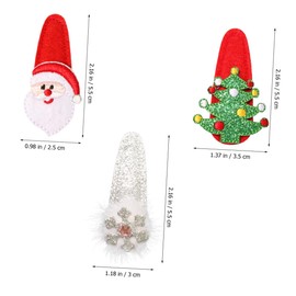 WOONEKY 12pcs Christmas Hair Clips Glitter Antler Tree Designs Festive Hair Accessories for Women Lightweight Secure for Holiday Parties and Celebrations