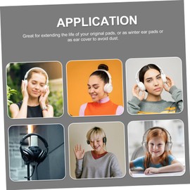 Mikinona 1set Headphone Ear Comfortable Sponge Pads for Headset Supplies Washable Sweat Absorbent Easy Installation Black for Replacement of Damaged Ear Cushions