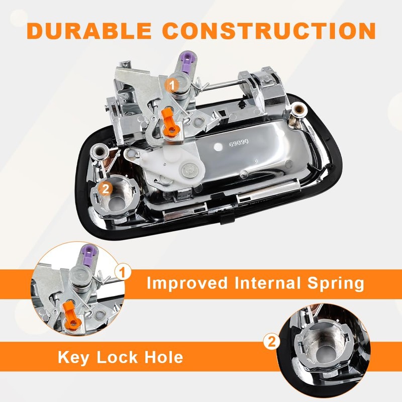 JDMON Chrome Tailgate Door Handle Replacement for Toyota Tundra 2000-2006