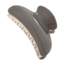 Large Grey/Golden Marble Effect Acrylic Hair Claw/Hair Clamp - 9cm Across