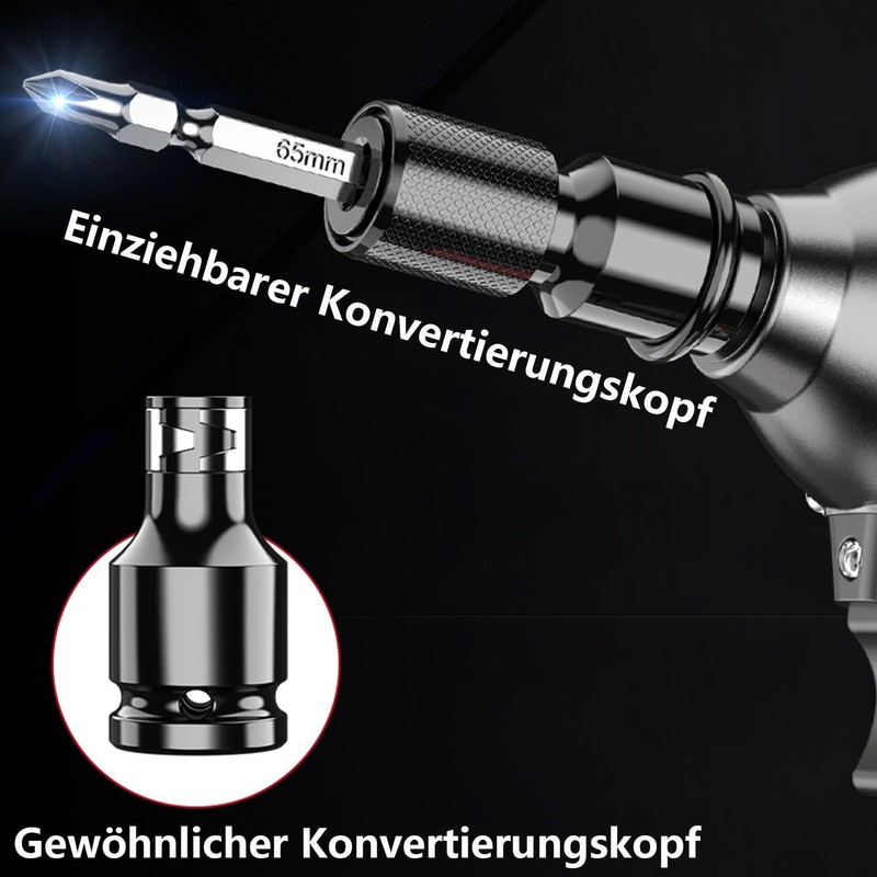 QZKJQDD Impact Wrench Bit Adapter, Bit Holder Socket Adapter, 1/2