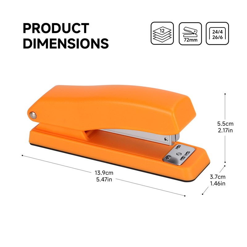Stapler Compatible with Standard 26/6 Staples - Compact and Durable