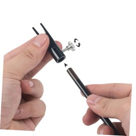 Baluue 2pcs Dual-Sided Makeup Pencil Sharpener for Lip and Eyebrow Pencils Compact Manual Tool Shaped Slots for Travel and Everyday Use