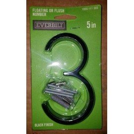 EVERBILT 5 in. Everbilt Elevated Black Number 3
