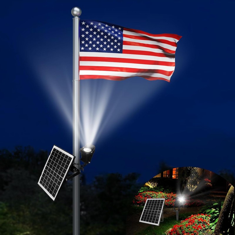 Flag Pole Light Solar Powered, Solar Flag Pole Light 1000
