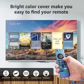 SOTATOO 2 Pack Silicone Remote Cover Compatible with 2021 Fire TV Stick 4K/Alexa Voice Remote 3rd Gen, Anti Slip Silicone Protective Case with Color Lanyard Glow in The Dark