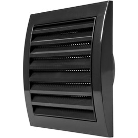 Repa Market 4 Inch White Dryer Vent Hood/Duct Cover for Walls/ABS Plastic Louvered Air Grille with Built-In Mesh Screen/Exhaust and Dryer Vent Covers for Indoor & Outdoor Use