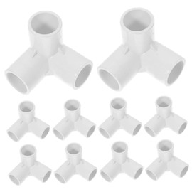 Uonlytech 10 Piezas codo de tubería de agua conector de tubería para cobertizo de invernadero conectores de pvc Accesorios de fontanería para muebles. Codo en T de PVC 1/2 accesorios de pvc