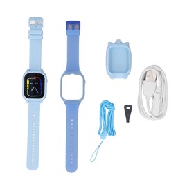 Children Smart Watch High Definition Large Screen Voice Message Video Calling Multi Function 4G Kids Watch Blue