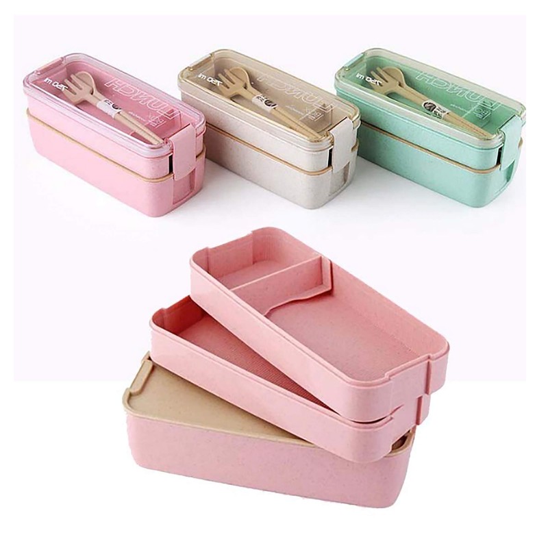 MONZO, Lunch Box 900 Ml LIBRE DE BPA, 3 Pisos,