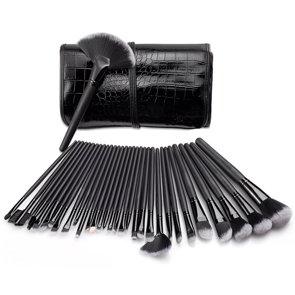 Makeup Brushes Set, 32pcs Professional Make Up Brushes, Premium Horsehair