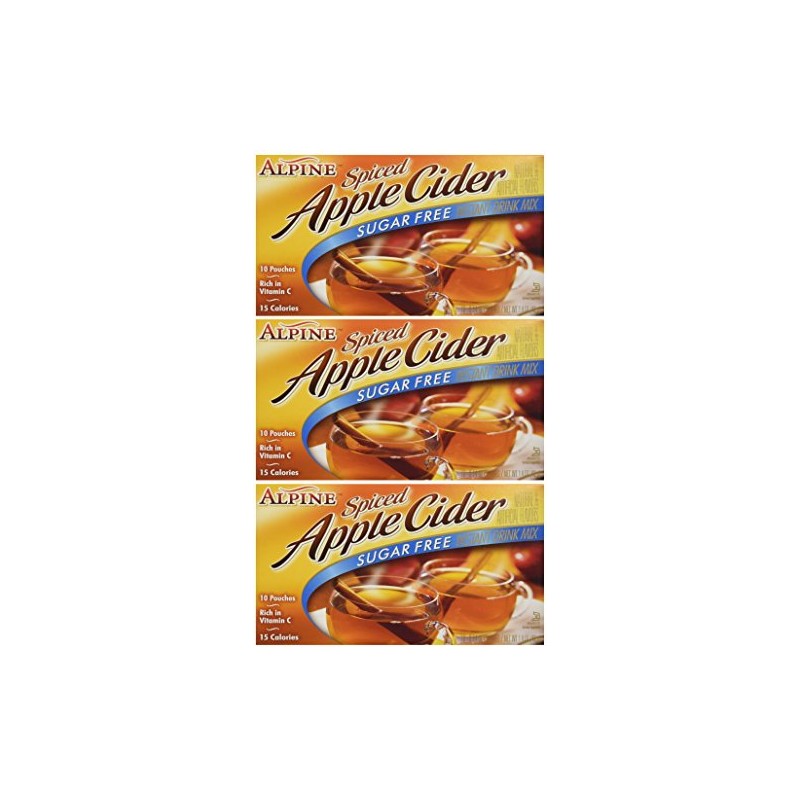 Alpine, Spiced Cider, Sugar Free Apple Flavored Drink Mix, 1.4oz