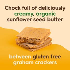 Once Again Sunflower Butter Graham Sandwiches - Gluten Free Snacks for Kids & Adults - Sandwich Crackers with Organic Sunflower Seed Butter - Vegan, Nut Free Snacks for Lunch & School, 8 Count