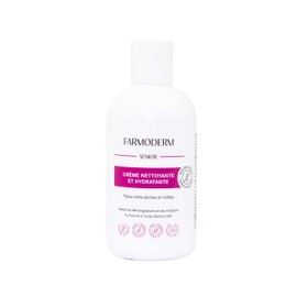 Farmoderm No Rinse Cleansing & Moisturising Cream for Seniors with Sensitive Skin - Anti Odour & Antibacterial Body Lotion for Dry Skin - for Seniors, Bedridden People, Incontinents