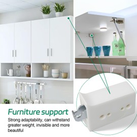 6 Piece Cabinet Hanger Set Wall Cabinet Holder Adjustable Hanging Rail Expansion Screws Complete Set Ample Quantity Suitable for Kitchens Bathrooms and Living Room