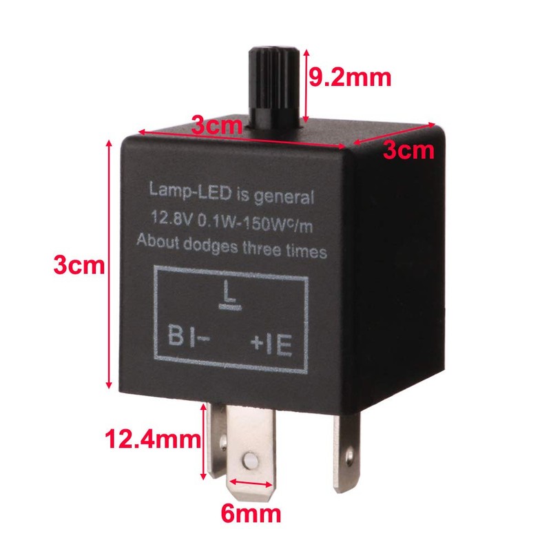 Gebildet 2 pieces 12V 3 Pin Electronic LED Flasher Relay
